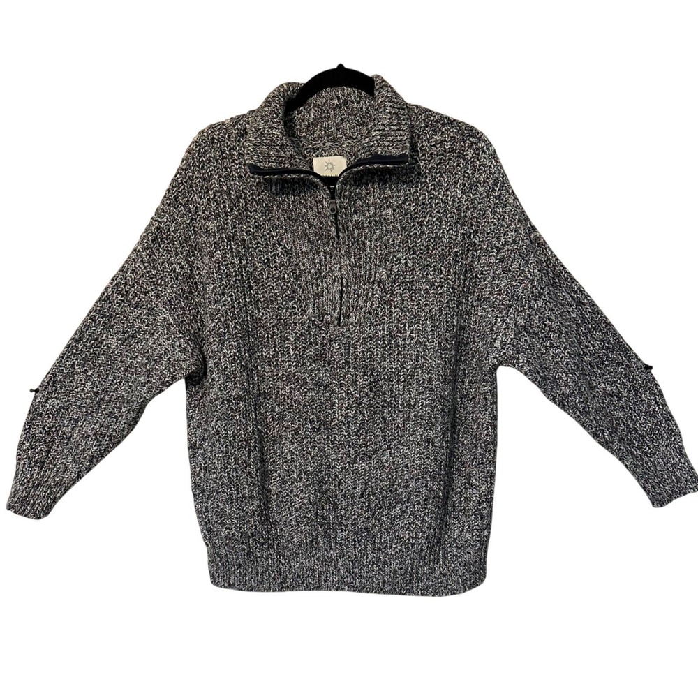 Offline by Aerie Men's Speckled Knit Quarter Zip Pullover Sweater XL